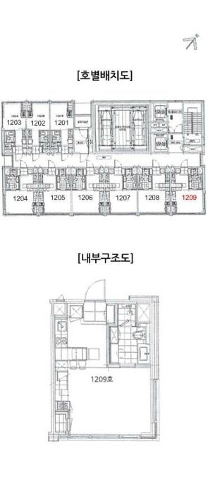 서울특별시 동대문구 청계천로 503, 12층1209호 (용두동,청계다우아트리체디벨)구) 서울특별시 동대문구 용두동 255-70 오피스텔 경매 사진 9
