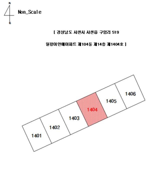경상남도 사천시 사천읍 구암두문로 254-9, 104동 14층1404호 (원광이안애아파트)구) 경상남도 사천시 사천읍 구암리 519 아파트 경매 사진 5