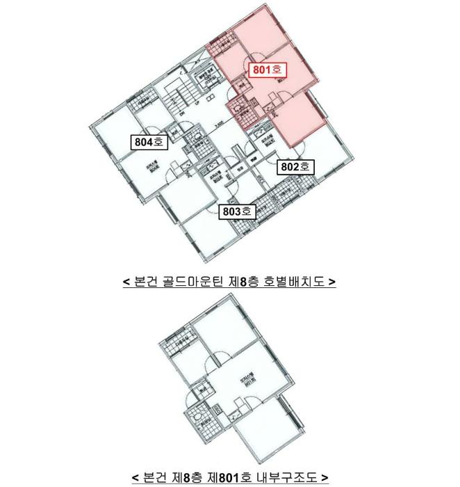 서울특별시 금천구 독산로51길 11-7, 제8층 제801호 (독산동, 골드마운틴)구) 서울특별시 금천구 독산동 1044-3 오피스텔 경매 사진 13