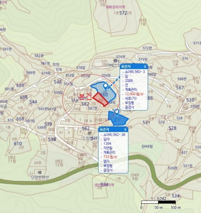 충청북도 단양군 적성면 소야리 560-4 임야 경매 사진 12