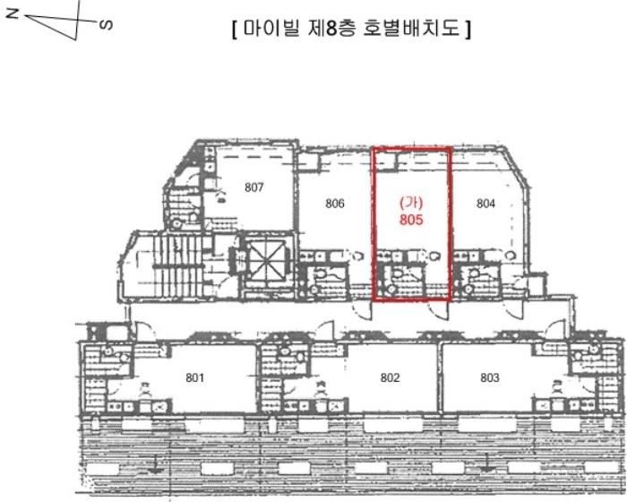 부산광역시 사상구 가야대로344번길 39, 8층805호 (주례동,마이빌)구) 부산광역시 사상구 주례동 162-2 오피스텔 경매 사진 7