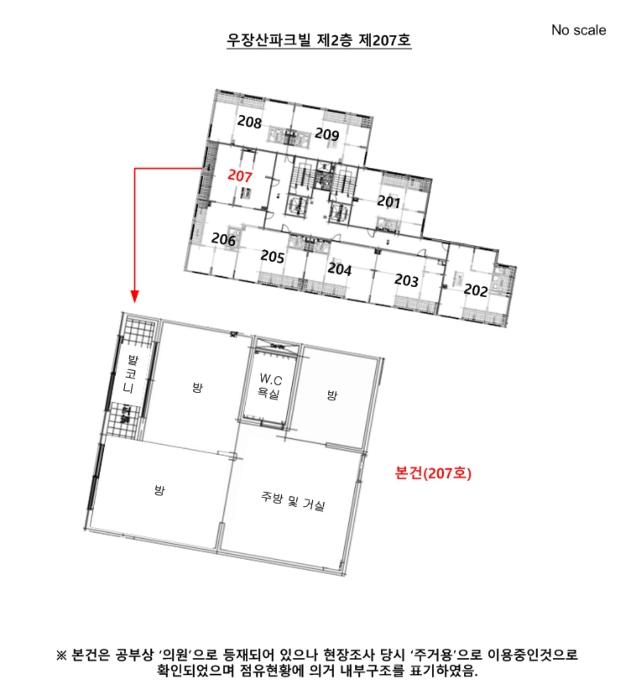 서울특별시 강서구 우현로 4, 제2층 제207호 (화곡동, 우장산파크빌)구) 서울특별시 강서구 화곡동 1162 근린상가 경매 사진 10