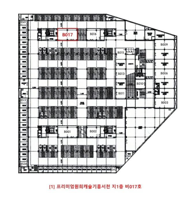 경기도 용인시 기흥구 서천로201번길 14, 지1층비017호 (농서동,프리미엄원희캐슬기흥서천)구) 경기도 용인시 기흥구 농서동 455 아파트형공장 경매 사진 17