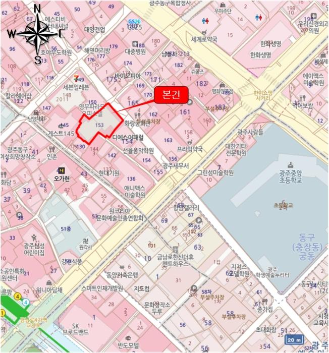 광주광역시 동구 구성로204번길 22, 1동 3층301호구) 광주광역시 동구 대인동 153 근린상가 경매 사진 14