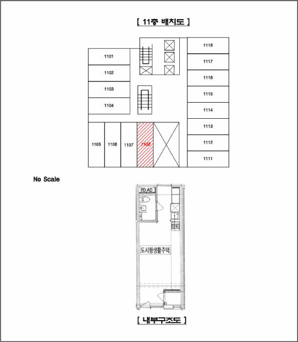 경기도 의정부시 의정부동 15-3 미리온타워 11층1108호 오피스텔 경매 사진 10