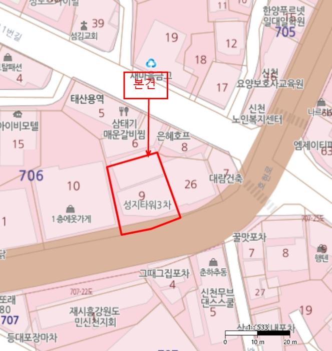 경기도 시흥시 호현로 13, 15층1503호 (신천동,성지타워3차)구) 경기도 시흥시 신천동 706-9 오피스텔 경매 사진 12