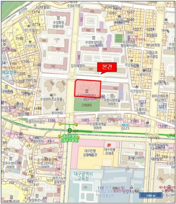 대구광역시 수성구 수성로 400, 6층609호 (수성동4가,수성우방팔레스)구) 대구광역시 수성구 수성동4가 1090-1 아파트 경매 사진 18