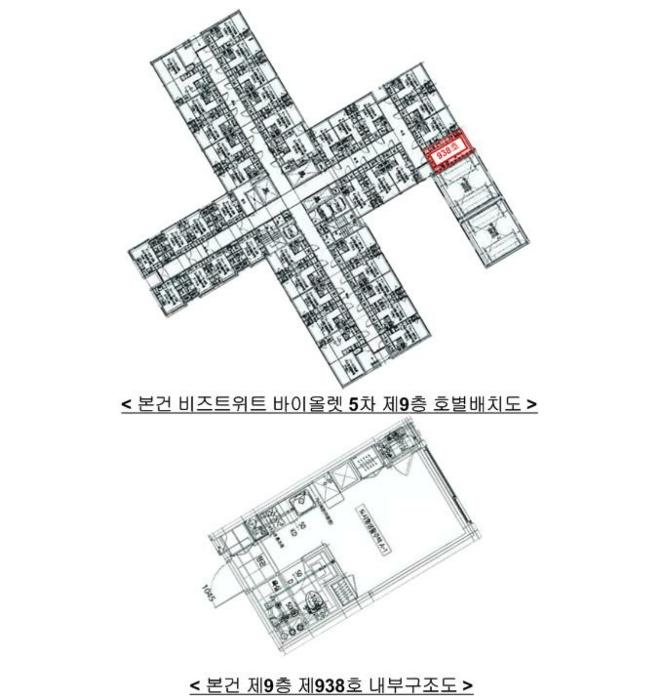 서울특별시 금천구 디지털로12길 15, 제9층 제938호 (가산동, 비즈트위트 바이올렛 5차)구) 서울특별시 금천구 가산동 140-36 다세대(빌라) 경매 사진 16