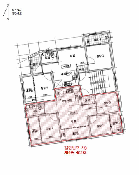 서울특별시 강북구 수유동 291-233 세명그린빌 4층 402호 다세대(빌라) 경매 사진 9