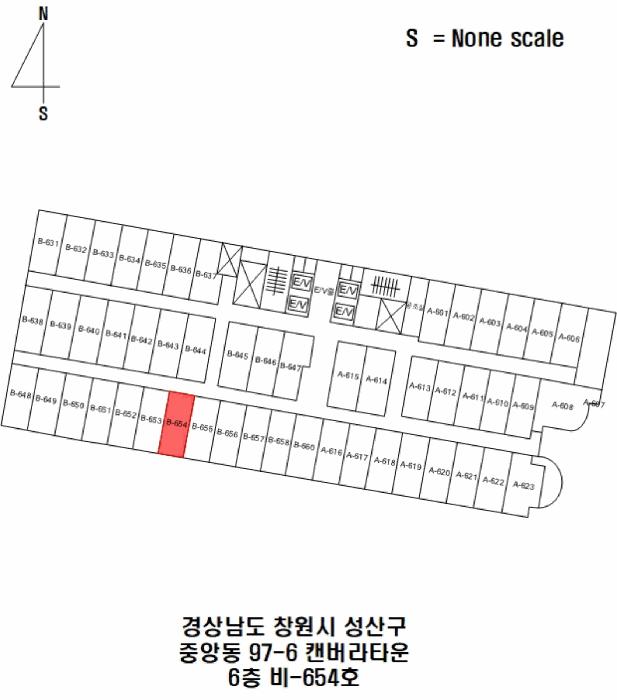 경상남도 창원시 성산구 중앙대로61번길 4, 6층비-654호 (중앙동,캔버라타운)구) 경상남도 창원시 성산구 중앙동 97-6 오피스텔 경매 사진 4