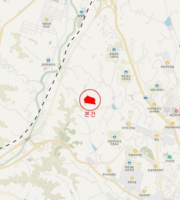 경상북도 포항시 북구 우현동 산121 임야 경매 사진 5