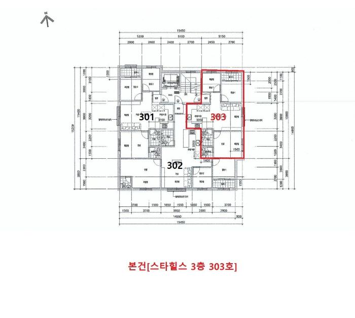 경기도 김포시 봉화로 157-13, 3층303호 (북변동,스타힐스)구) 경기도 김포시 북변동 208 다세대(빌라) 경매 사진 12