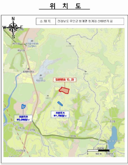 전라남도 무안군 청계면 청계리 산68 임야 경매 사진 13