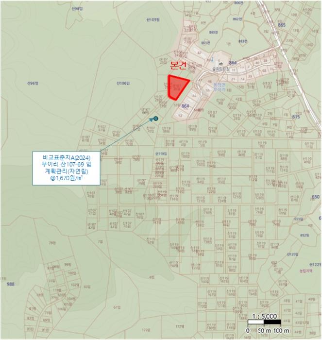 강원특별자치도 평창군 봉평면 무이리 산107-35 임야 경매 사진 7