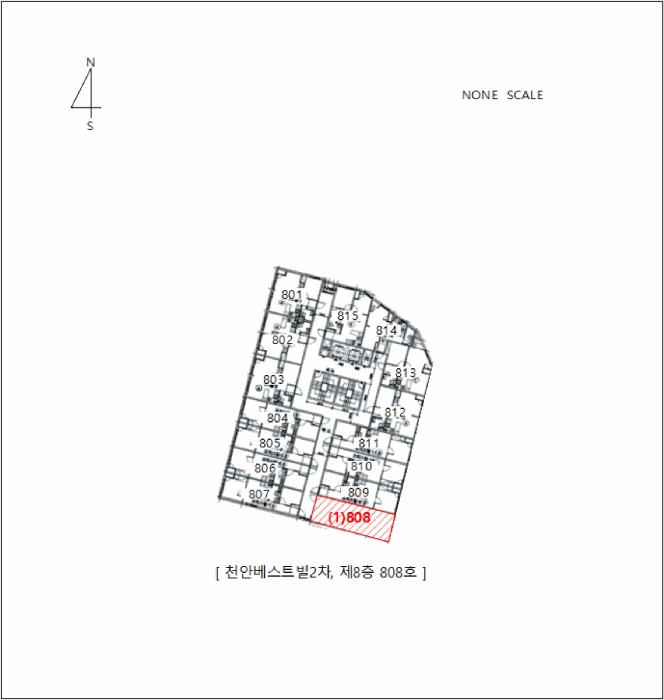 충청남도 천안시 서북구 백석동 868 천안베스트빌2차 8층808호 오피스텔 경매 사진 20