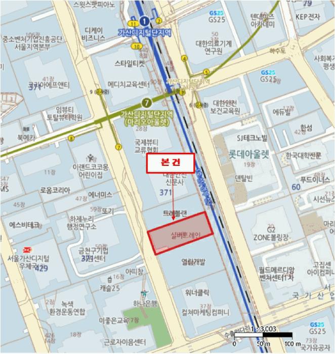 서울특별시 금천구 가산동 371-57 가산더스카이밸리1차 제지층 제205호 아파트형공장 경매 사진 11