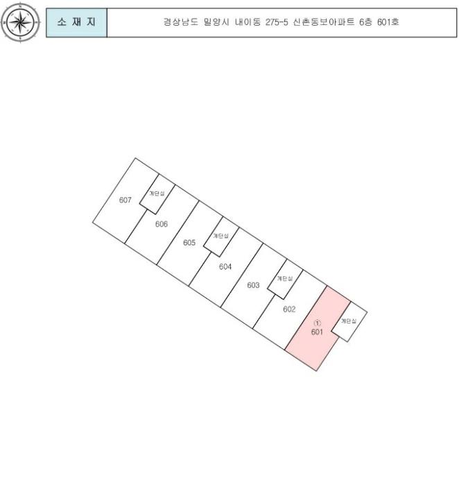 경상남도 밀양시 창밀로 3557-22, 6층 601호 (내이동,신촌동보아파트)구) 경상남도 밀양시 내이동 275-5 아파트 경매 사진 7