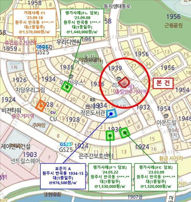 강원특별자치도 원주시 반곡동 1939-6 대지 경매 사진 9