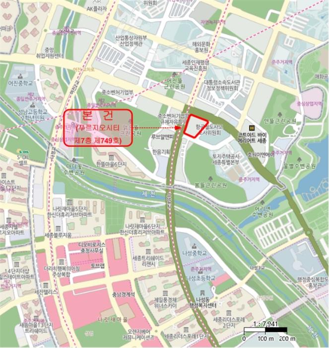 세종특별자치시 갈매로 364, 7층749호 (어진동,푸르지오시티)구) 세종특별자치시 어진동 656 오피스텔 경매 사진 11