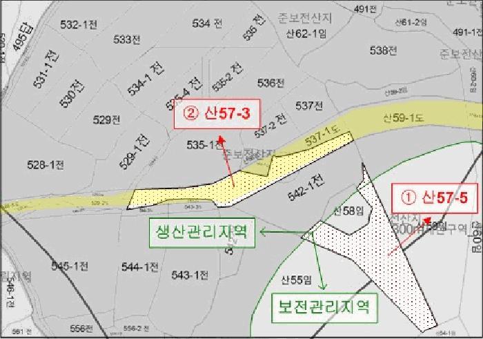 전라남도 무안군 해제면 산길리 산57-5 임야 경매 사진 10