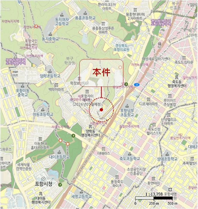 경상북도 포항시 북구 학잠동 21-1 대림힐타운 102동 11층1107호 아파트 경매 사진 12