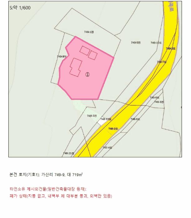 충청북도 단양군 단성면 가산리 749-9 대지 경매 사진 22
