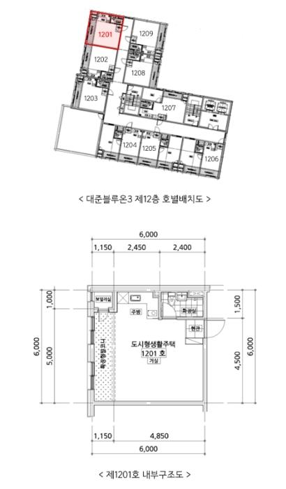 경기도 평택시 탄현로 267-4, 12층1201호 (신장동,대준블루온3)구) 경기도 평택시 신장동 238-20 도시형생활주택 경매 사진 5