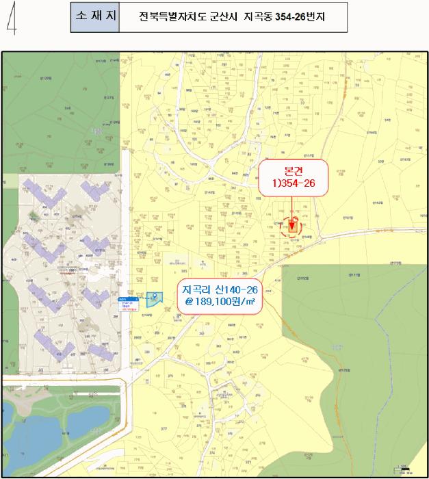 전북특별자치도 군산시 지곡동 354-23 임야 경매 사진 6