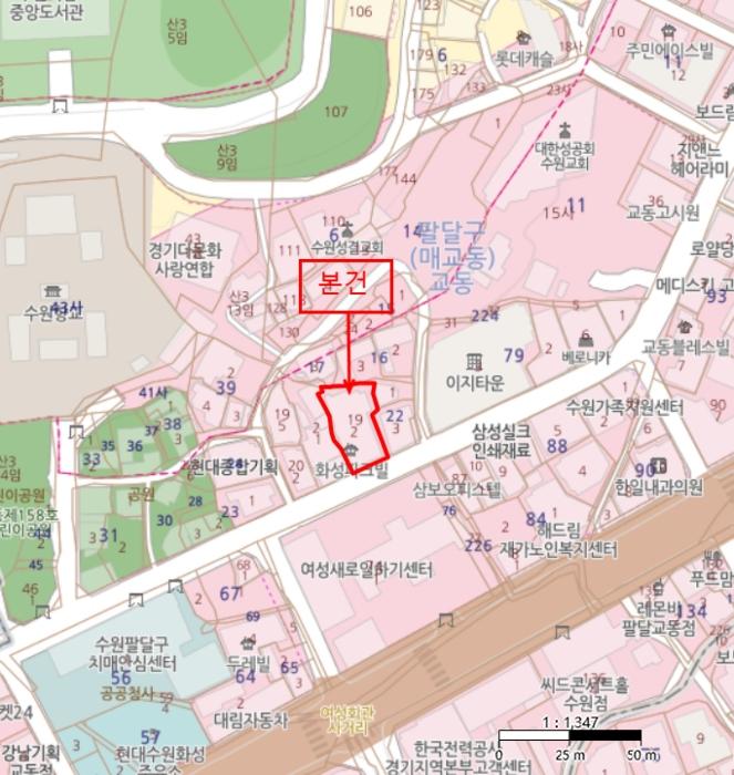 경기도 수원시 팔달구 향교로 119, 5층504호 (교동,화성파크빌)구) 경기도 수원시 팔달구 교동 19-2 오피스텔 경매 사진 14