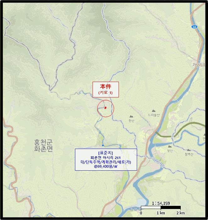 강원특별자치도 홍천군 화촌면 야시대리 378-2 대지 경매 사진 7