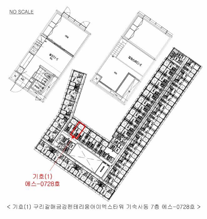 경기도 구리시 갈매동 552-12 구리갈매금강펜테리움아이엑스타워 기숙사동 7층에스-0728호 아파트형공장 경매 사진 12