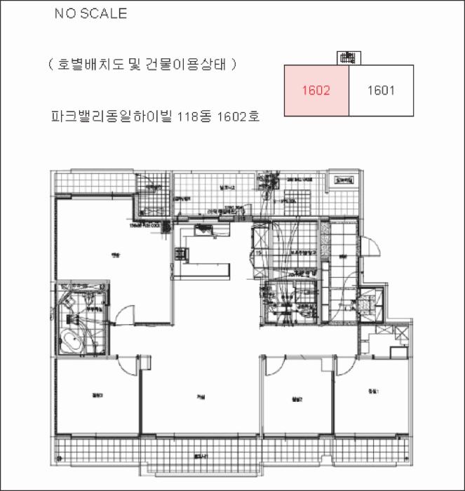 충청남도 천안시 서북구 쌍용동 2100 파크밸리 동일하이빌 118동 16층1602호 아파트 경매 사진 12