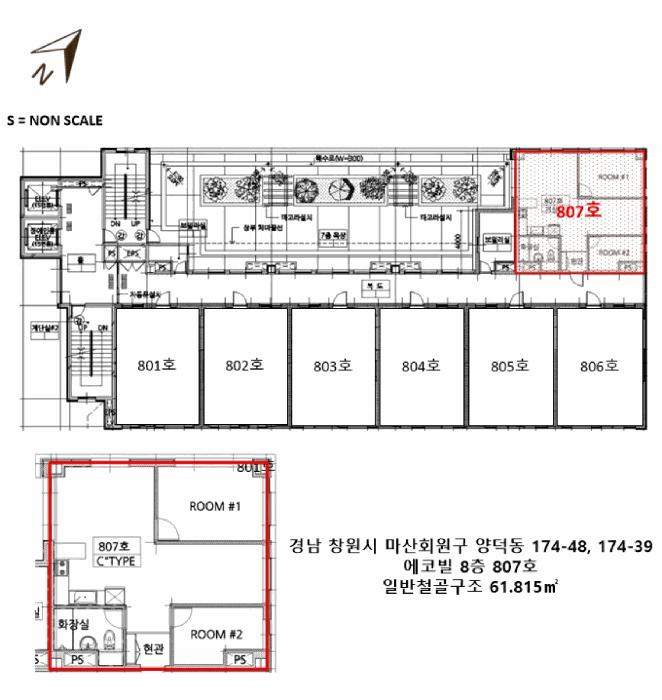 경상남도 창원시 마산회원구 양덕동 174-48 동원에코빌 8층807호 오피스텔 경매 사진 7
