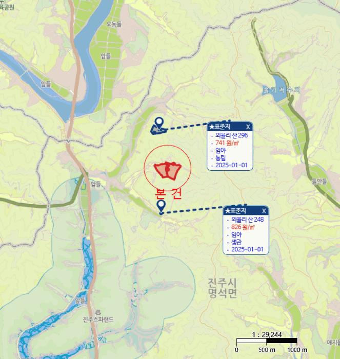 경상남도 진주시 명석면 외율리 산258-2 임야 경매 사진 7