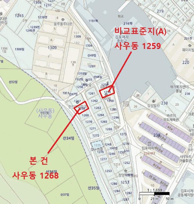 경기도 김포시 사우동 1268 대지 경매 사진 9