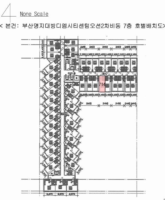 부산광역시 강서구 명지동 3432-3 부산명지 대방디엠시티 센텀오션2차 7층 비동 714호 오피스텔 경매 사진 7