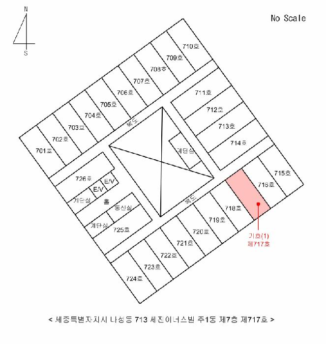 세종특별자치시 나성동 713 세진이너스빌 주1동 7층717호 오피스텔 경매 사진 9