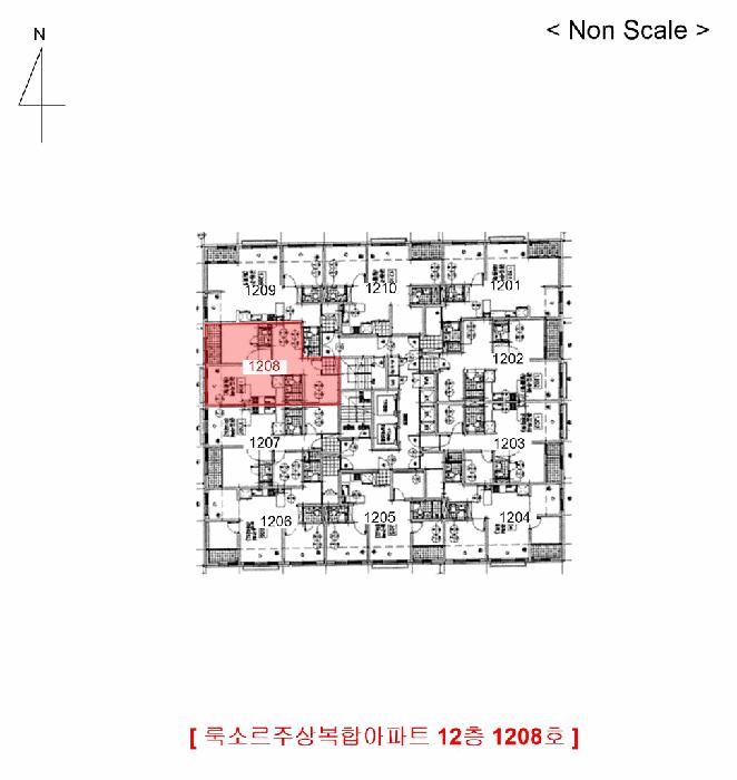 인천광역시 남동구 구월동 1144-10 룩소르주상복합아파트 12층1208호 아파트 경매 사진 10
