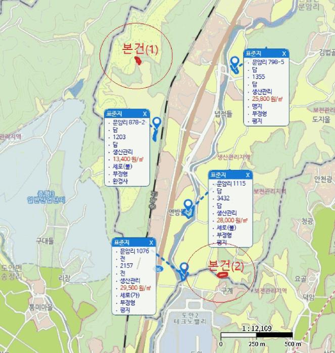 충청북도 음성군 원남면 문암리 산1 임야 경매 사진 19
