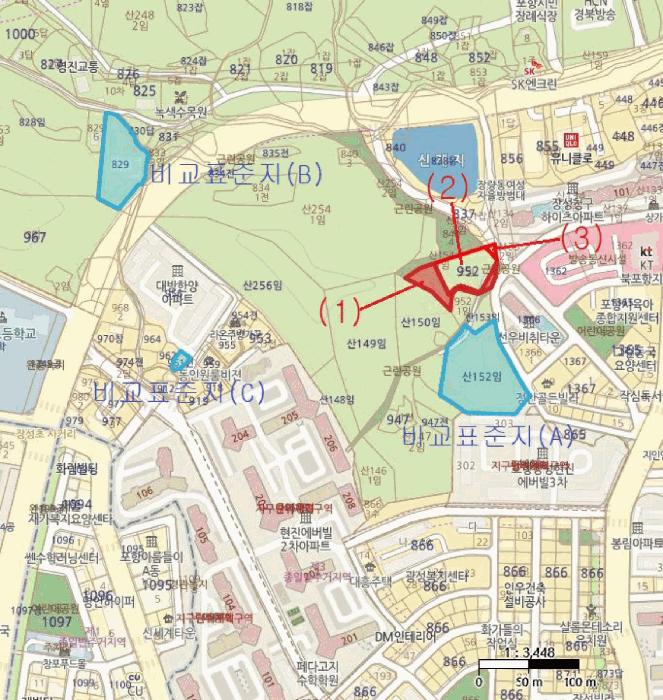 경상북도 포항시 북구 장성동 산154-3 임야 경매 사진 17