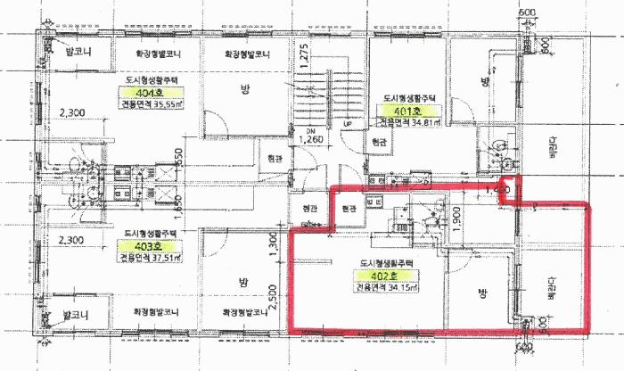 경기도 안산시 상록구 본오동 853-6 4층402호 다세대(빌라) 경매 사진 9