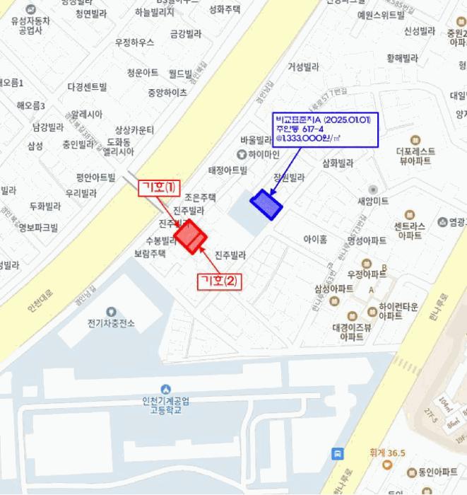 인천광역시 미추홀구 주안동 614-3 대지 경매 사진 12
