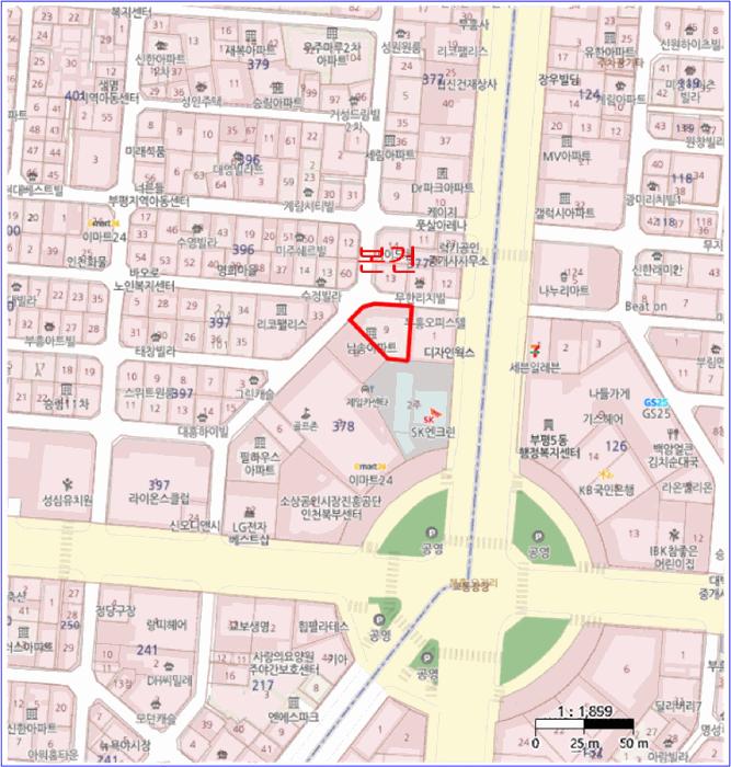 인천광역시 부평구 부평동 378-9 남송아파트 4층401호 오피스텔 경매 사진 7