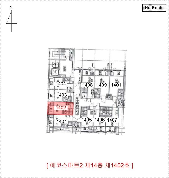 경기도 부천시 원미구 신흥로16번길 11, 14층 1402호 (심곡동, 에코스마트2)구) 경기도 부천시 원미구 심곡동 465-5 아파트 경매 사진 9