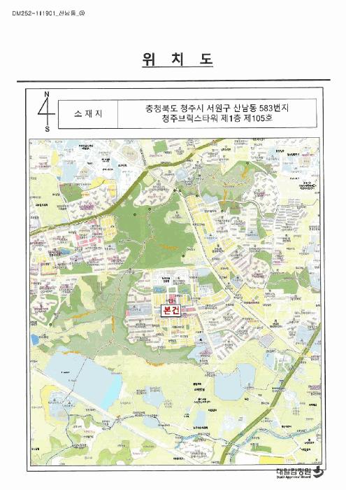 충청북도 청주시 서원구 산남동 583 청주브릭스타워 1층105호 근린상가 경매 사진 7