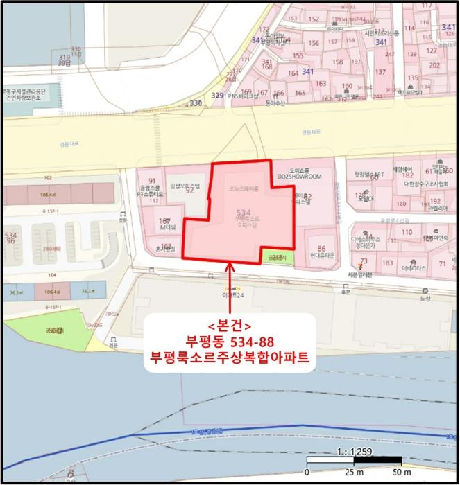 인천광역시 부평구 경원대로 1350, 6층101동609호 (부평동,부평룩소르주상복합아파트)구) 인천광역시 부평구 부평동 534-88 오피스텔 경매 사진 10