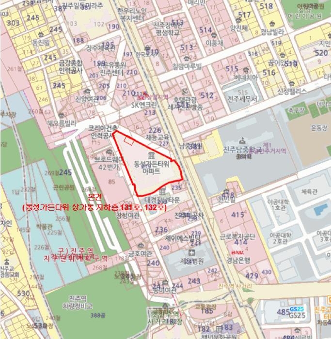 경상남도 진주시 강남동 219 동성가든타워 101,102,103,상가동 지하1층상가-131호구) 경상남도 진주시 강남동 219 근린상가 경매 사진 16