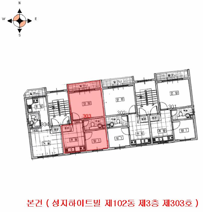 인천광역시 계양구 계산동 897-38 성지하이트빌 102동 3층303호 다세대(빌라) 경매 사진 9