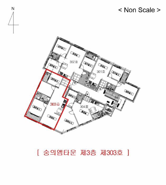 인천광역시 미추홀구 숭의동 302-8 숭의엠타운 3층303호 오피스텔 경매 사진 7