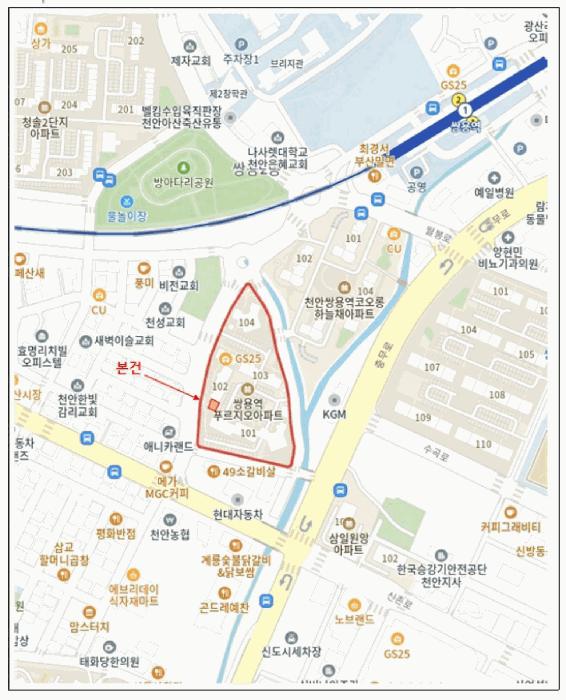 충청남도 천안시 서북구 쌍용동 2050 쌍용역푸르지오 102동 2층201호 아파트 경매 사진 9